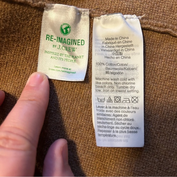 J Crew Women Juliette Collarless Open Cardigan/Blazer COFFEE BROWN Size LG - Picture 5 of 6